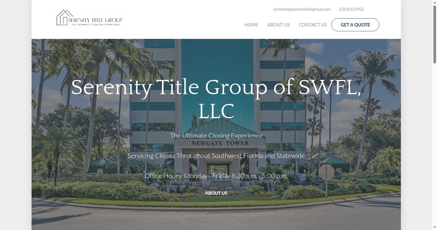 Serenity Title Group page preview